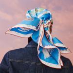 Шёлковый шарф Unisex Blue HERMES - фото 2