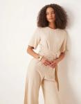 Комбинезон Mango бежевого цвета с поясом - фото 4