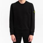 Толстовка men's solid color round neck long sleeves black Stone Island, черный - фото 2
