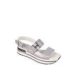 Hogan H257 кожаные сандалии серебристого цвета - фото 2