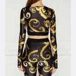 Укороченная блузка Versace, черный - фото 2