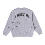 All over Logo Print Sweater A BATHING APE, черный - фото 5
