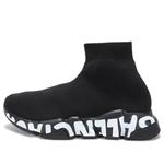 Кроссовки speed graffiti sneakers 'black knit white graffiti sole unit' Balenciaga, черный - фото