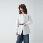ELLE Рубашка Women's White Lapel Moderate - фото 4
