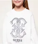 Толстовка oversize fit Guess, белый - фото 4