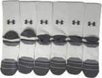 Under Armour мужские носки UA Performance Tech Cushioned Crew - набор из 6 пар, White - фото 2