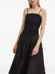 Платье миди без рукавов со сборками NEVER FULLY DRESSED, черный - фото 3