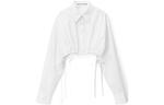Кроп-рубашка с кулиской Alexander Wang, белый - фото 3