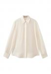 Блуза Mango Button-down blouse, Beige - фото 7