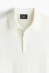 Рубашка-Поло узкого кроя H&M, белый - фото 2