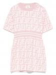 Платье из джерси Fendi Kids, розовый - фото