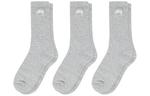 Носки Crew 3 шт. упаковка Белый Stussy, 1 Комплект 3 пары (Серый) - фото 3