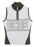 GCDS топ на молнии с логотипом, белый - фото