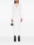 Rabanne open-knit panel midi dress, белый - фото 2