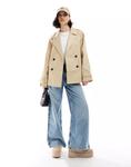 Бежевый укороченный тренч ASOS - фото