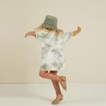 Девочки - Платье-рубашка из джерси в цвете Aqua Tie-Dye Rylee + Cru - фото 3