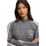 Толстовка Superdry Athletic Essential Through Track на молнии, серый - фото 5