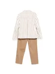 Полосатый костюм (набор из пяти предметов) Colorichiari, бежевый - фото 2