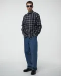 Фланелевая рубашка в клетку Sfera, темно-синий - фото 3
