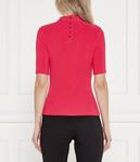 Футболка женская Hugo с длинным рукавом облегающего кроя, красный - фото 4