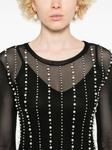 Versace Jeans Couture платье миди с искусственным жемчугом, черный - фото 5