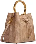 Сумка Lawrence Python Top Handle Bucket Donna Karan New York, коричневый/бежевый - фото 5
