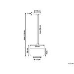 Подвесной светильник Beliani белый, 25/25/117 см - фото 3