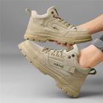 Мужские бежево-серые ботинки Martin от AOKANG, серый [В комплекте коробка] - фото 10