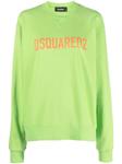 DSQUARED2 толстовка с вышитым логотипом, зеленый - фото