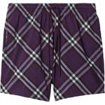 Бермуды с принтом в клетку Burberry, темно-фиолетовые - фото 2