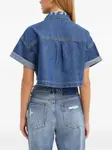Укороченная джинсовая рубашка One Teaspoon, синий - фото 3