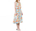 Макси-платье с абстрактным принтом в мультиколоре THML - фото 2