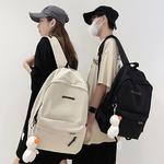 Рюкзак нейлоновый унисекс черно-белый ADOONGA, белый+[Подвеска Корова] - фото 9