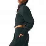 Кроп-топ для женщин с водолазкой Moderate Alo Yoga, winter frost - фото 8