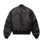 Куртка Stussy Leather Built Bomber 'Black' - фото 2