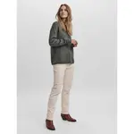 Свитер Vero Moda Crew Lefile v neck, зеленый - фото 4