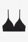 Мягкий бюстгальтер бесшовный H&M, черный - фото 3