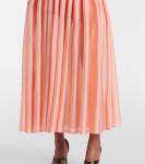 Платье макси без бретелек со складками Alaïa, Peche - фото 6