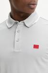 Хлопковая поло Hugo, серый - фото 5