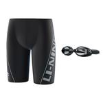 ЛиНинг Плавки Мужские Черные, Комплект (Плавки Миди + Очки для Плавания + Шапочка для Плавания) - фото 9