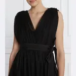 Платье из тюля и кади Pinko, черный - фото 4