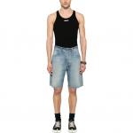 Обрезанные джинсовые шорты Maison Margiela, синий - фото 3