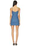 Мини-платье из джинсовой ткани с шнуровкой X revolve Leslie Amon, blue - фото 3