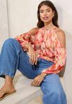 Блуза Lipsy REGULAR FIT-PRINTED COLD SHOULDER, Orange - фото 5
