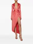 Драпированное платье миди Givenchy, розовый - фото 5