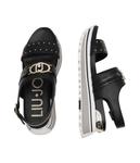 Кожаные сандалии макси чудо Liu Jo, черный - фото 4