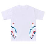 Футболка BAPE ABC Camo Side Shark Tee, White/Blue - фото 2