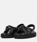 Кожаные сандалии Miu Miu, Nero - фото 5