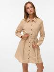 Платье-рубашка VERO MODA VMELLY, Light beige/Dark beige - фото 2