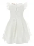 Платье с оборками Monnalisa, белый - фото 2